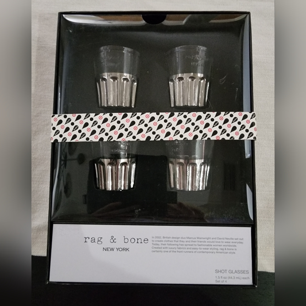 Rag & Bone - 4 Shot Glasses - NIB